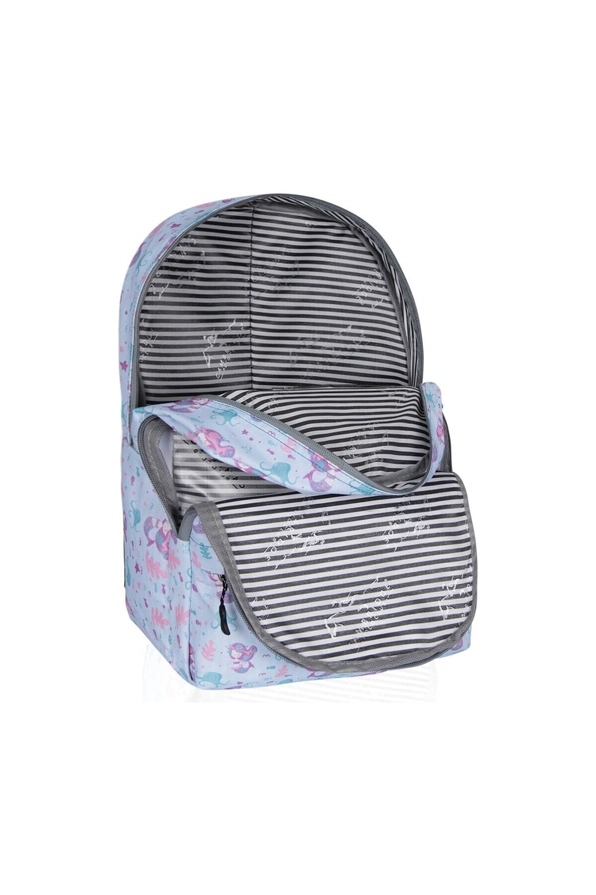 Mermaid Patterned Triple Primary School Bag Set