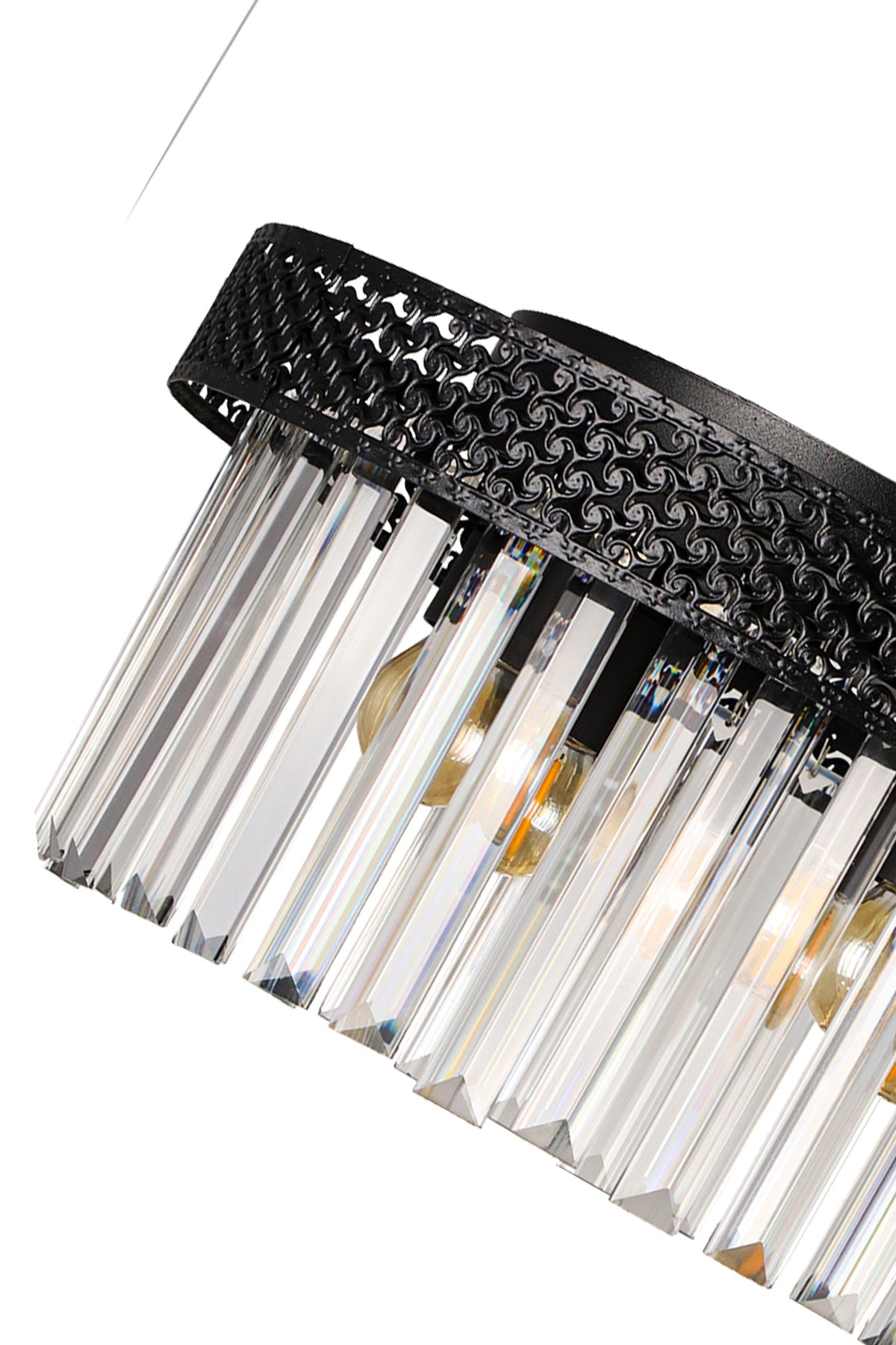 Sitrus 4Th Black Lux Crystal Stone Chandelier