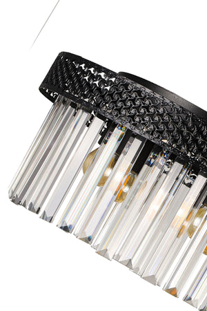 Sitrus 4Th Black Lux Crystal Stone Chandelier