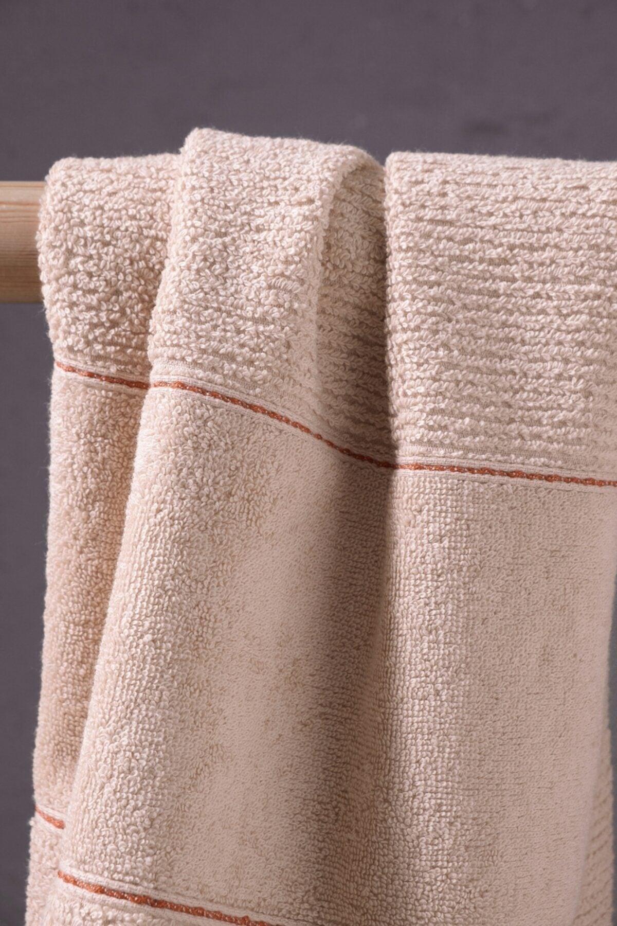 Carmine Bath Desert - Extra Soft, Modern 100% Cotton 70x140cm. 2 Bath Towels - Swordslife