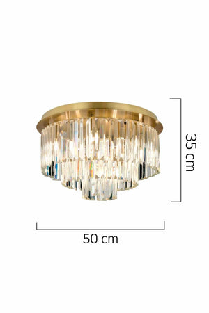 swordslife Round Tumbled Crystal Stone Modern Design Crystal Living Room Chandelier