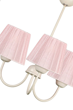 Ova 3Rd Chandelier White Light Pink Hat