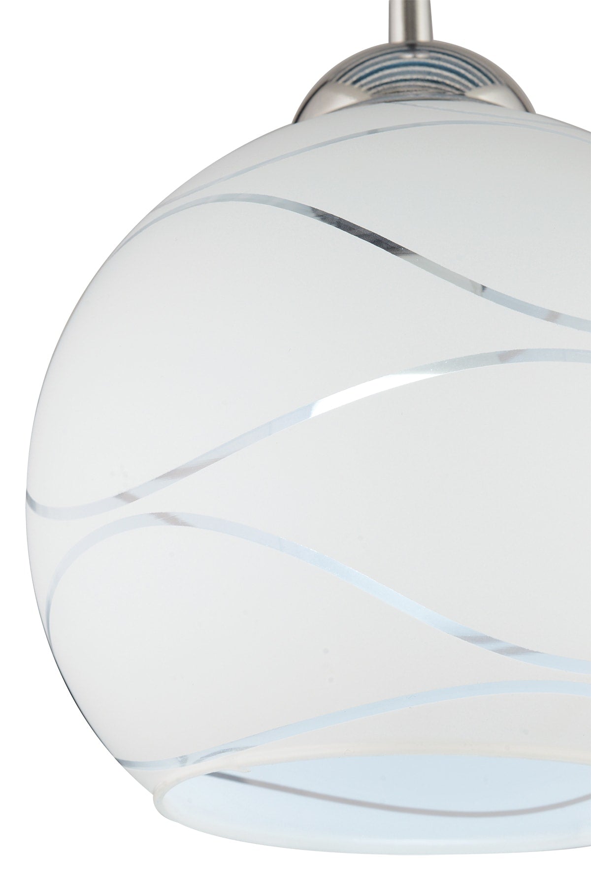 Suyolu Single Pendant Lamp-Chrome-Blown Glass