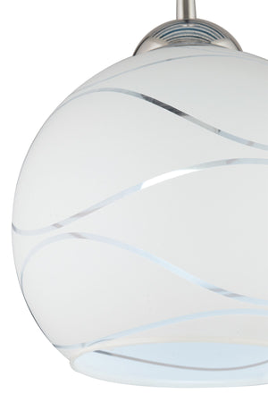 Suyolu Single Pendant Lamp-Chrome-Blown Glass