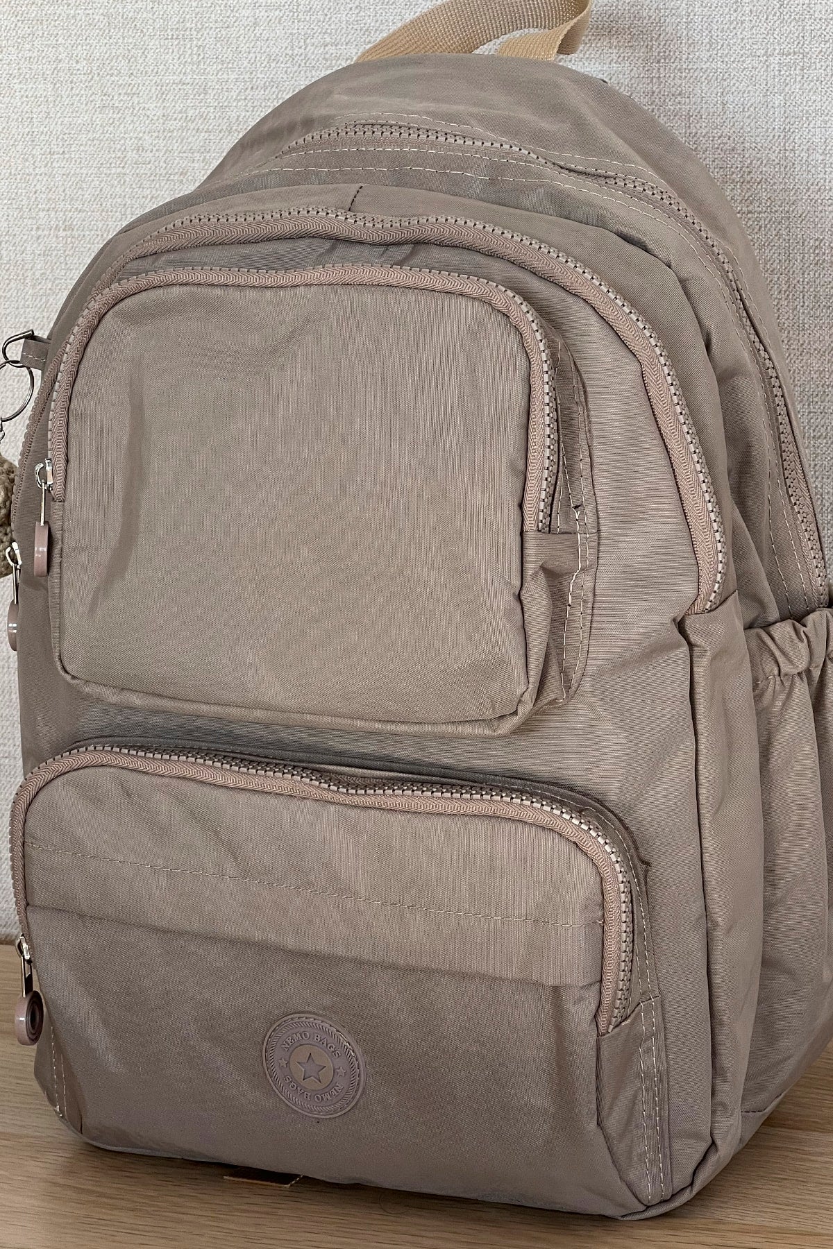 Fcstore Crinkle Fabric Waterproof Medium Size Mink Clinker Backpack/Laptop School Bag