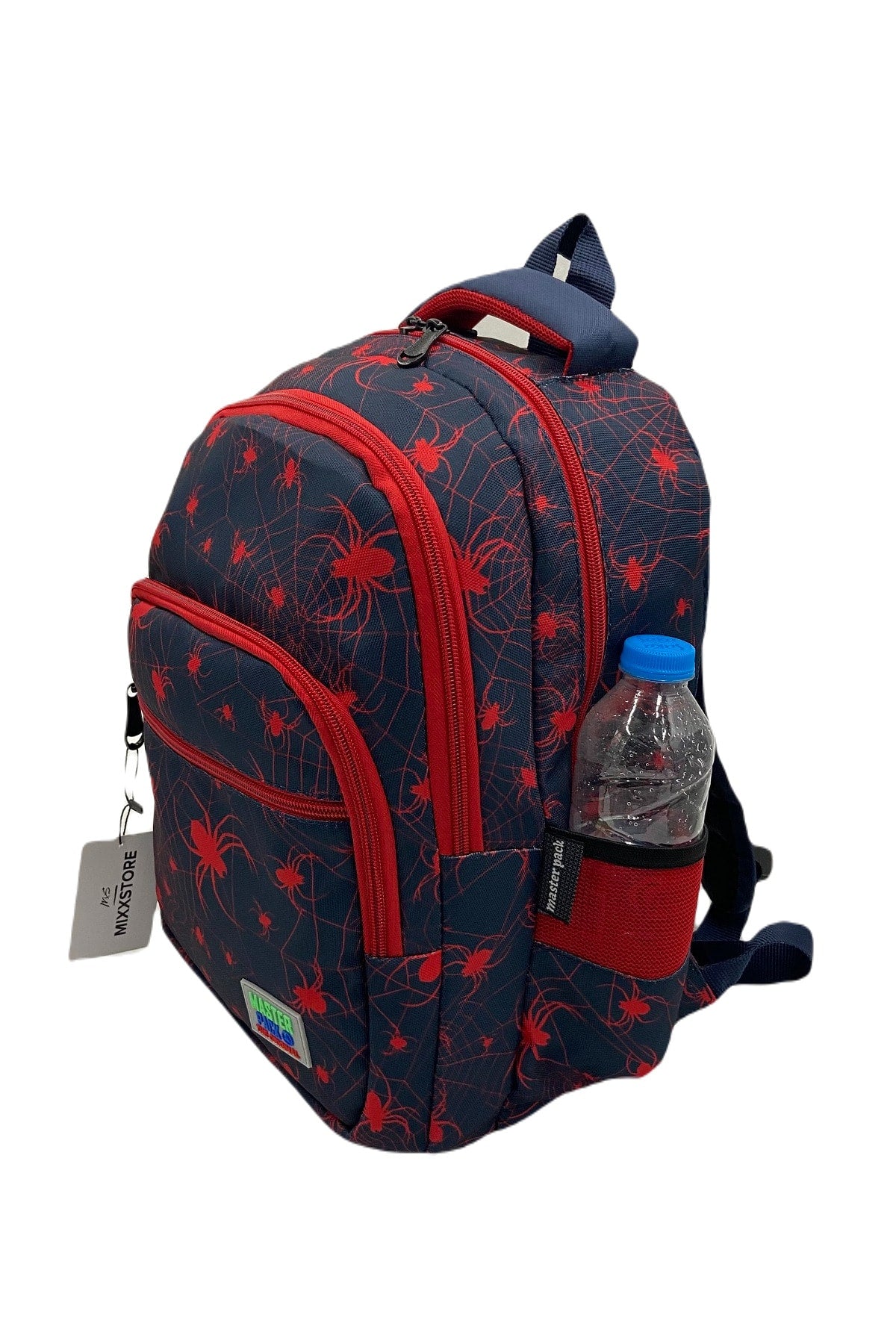 Spider Patterned Orthopedic Back Support Boys Backpack Primary School Bag With Nutritional And Pencil Holder