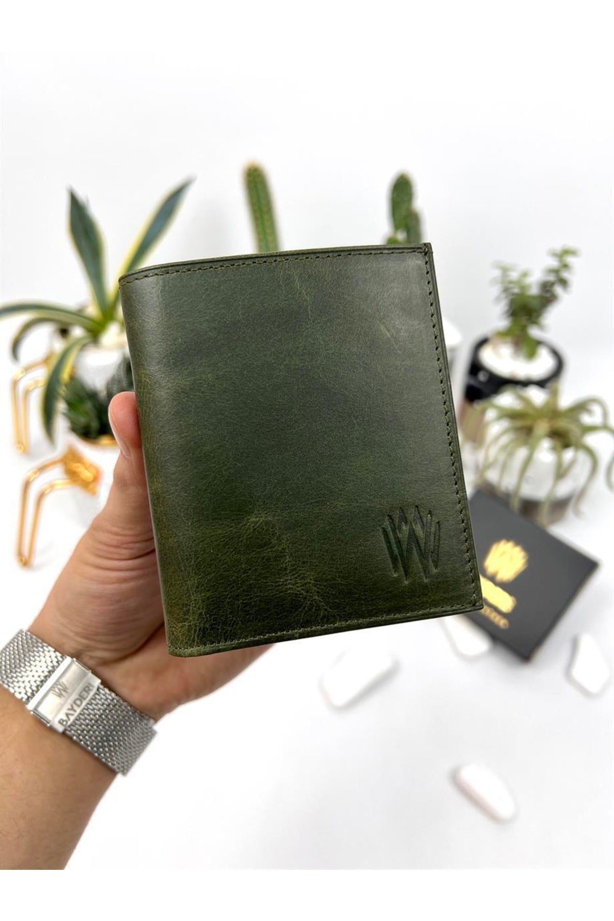 Lisande Genuine Leather Kibar Men'S Wallet Crazy Green