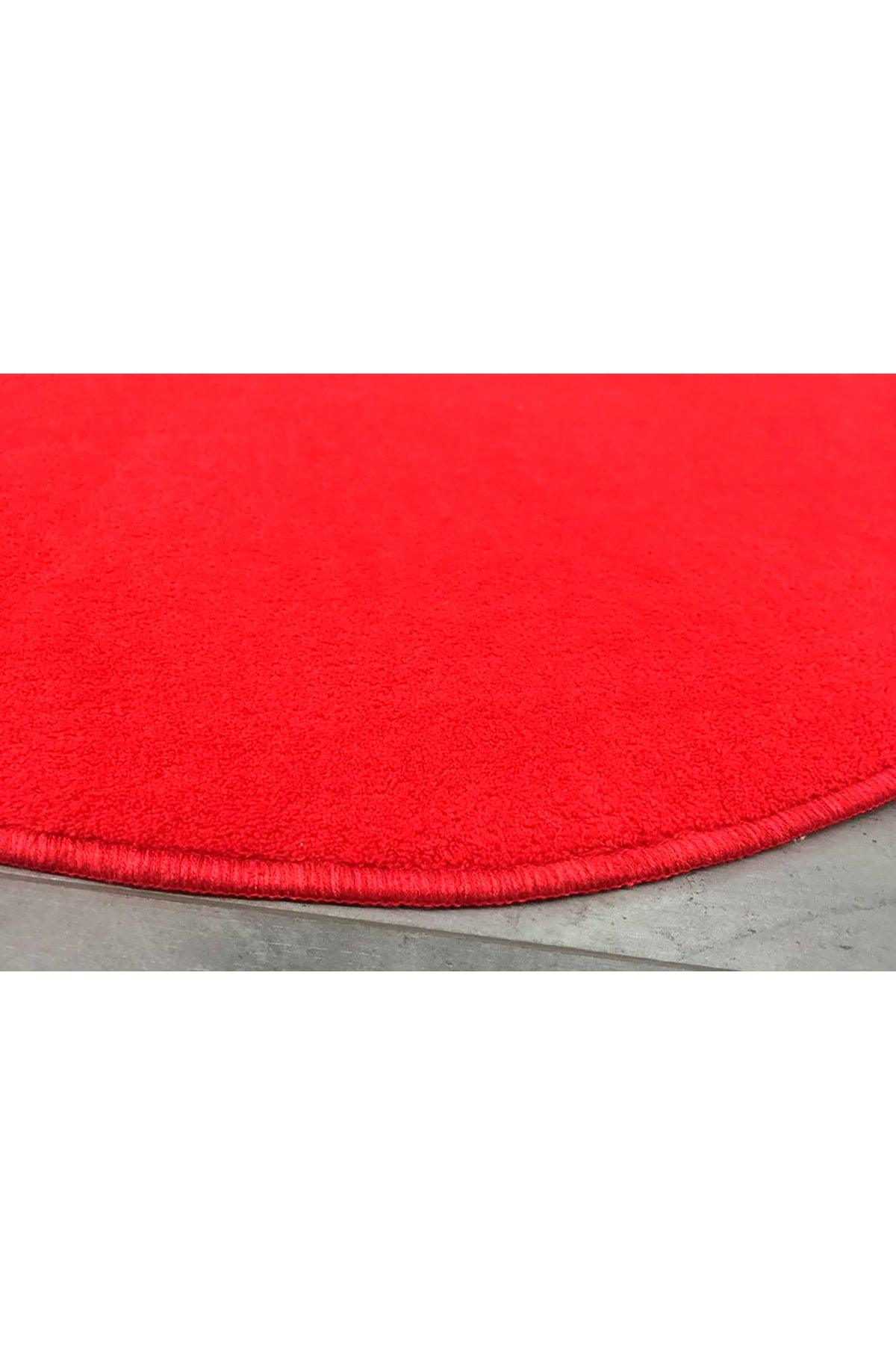 Anatolia 2 Pieces Red 80x140 50x70 Cm Large Size Bath Mat Set Non-Slip Toilet Seat Set - Swordslife