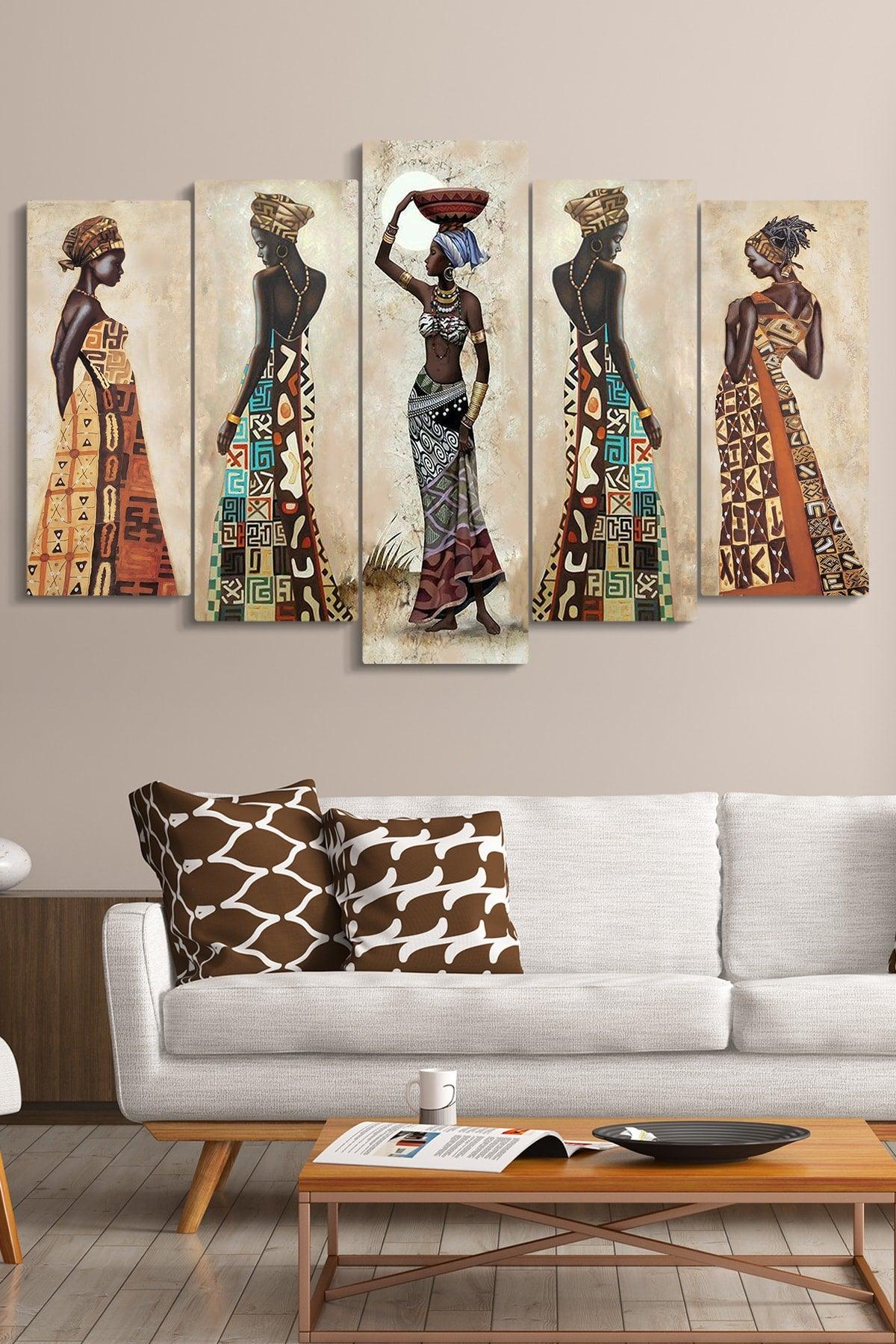 African Women 5-Piece Mdf Painting - Swordslife