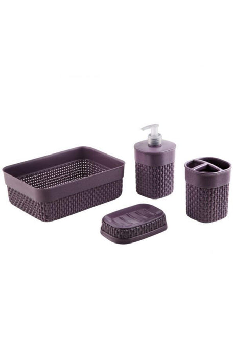 4 Piece Elegant Bathroom Set Plastic Bathroom Set Bathroom Accessories - Swordslife