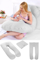 5 Different Region Supported Pregnant Pillow Lined Orthopedic Sleeping Pillow Breastfeeding Pillow White - Swordslife