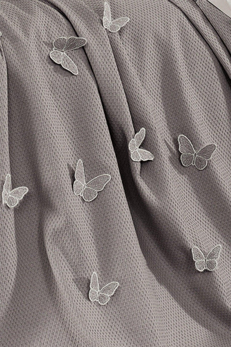 5 Pieces 100% Cotton 3d Butterfly Pattern Baby Duvet Cover Set Gray - Swordslife