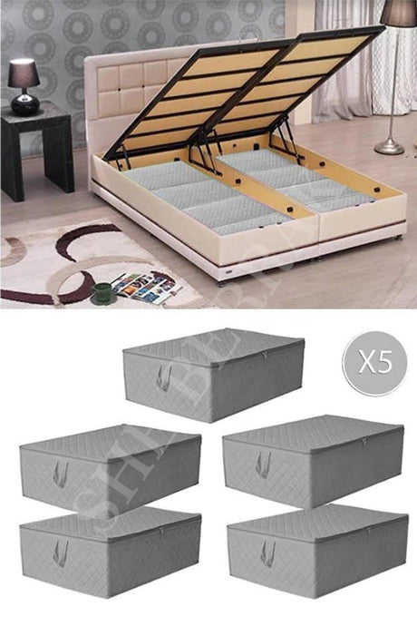 5 Pieces Base And Sofa Bed Type Storage Bag 64 X 45 X 22 Cm - Swordslife