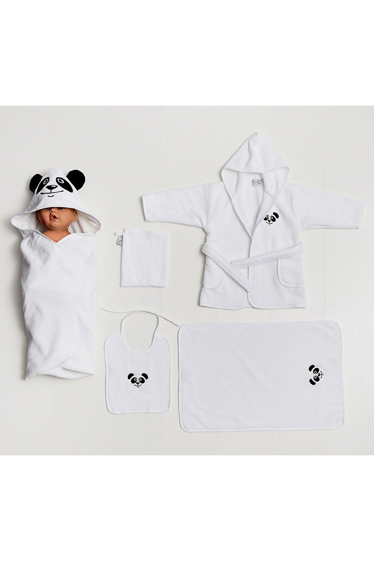 5 Piece Baby Bathrobe Set Panda - Swordslife