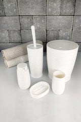 5 Piece Bathroom Set White 486 - Oky-1070 - Swordslife