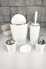 5 Piece Bathroom Set White Elg-0001 - Oky-1101 - Swordslife