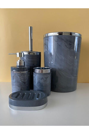 5 Piece Marble Pattern Bathroom Set - Swordslife