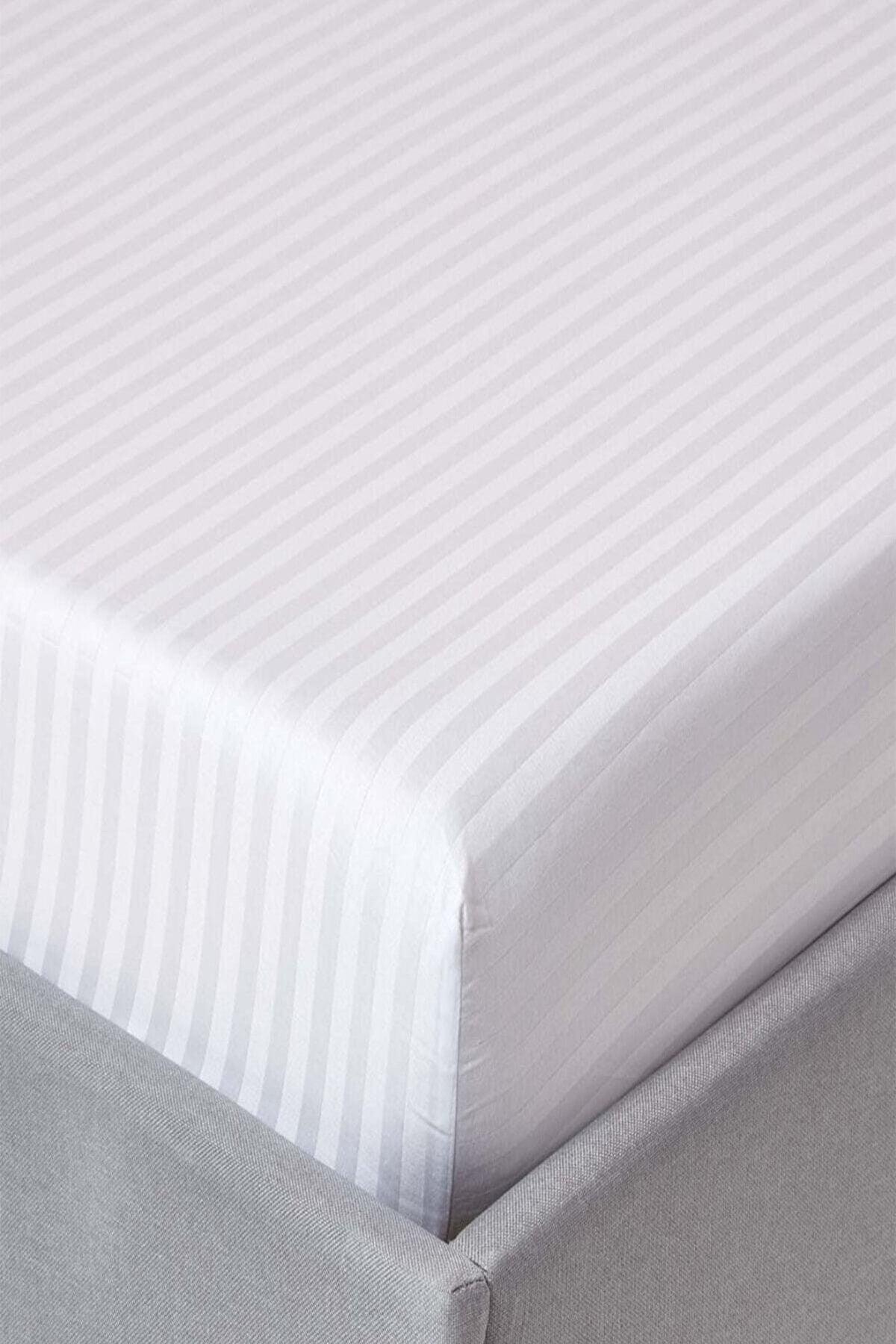 5 Star Luxury Hotel Type Elastic Striped Cotton Satin Duvet Cover Set 180x200eb Fitted Oversized - Swordslife