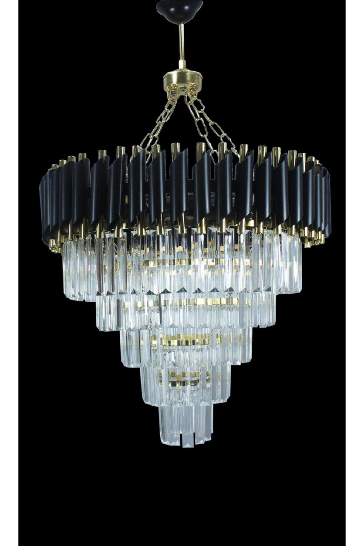 55 cm Zamira 55 cm Gold Crystal Stone Luxury Chandelier - Swordslife