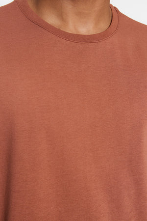 Brown Men'S Basic Crew Neck Oversize Short Sleeve T-Shirt