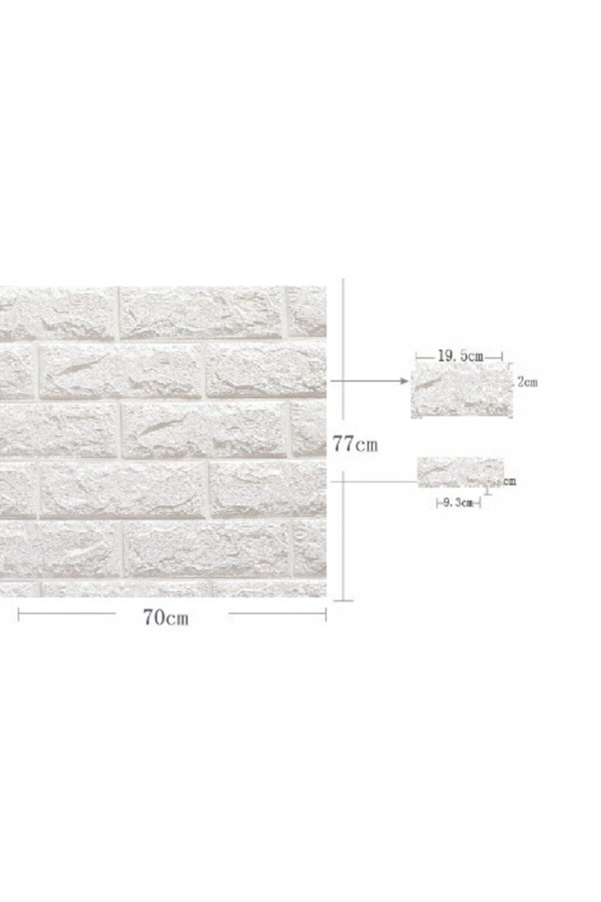 Self Adhesive Foam White Brick Wall Panel 70x77x0.65cm - Swordslife