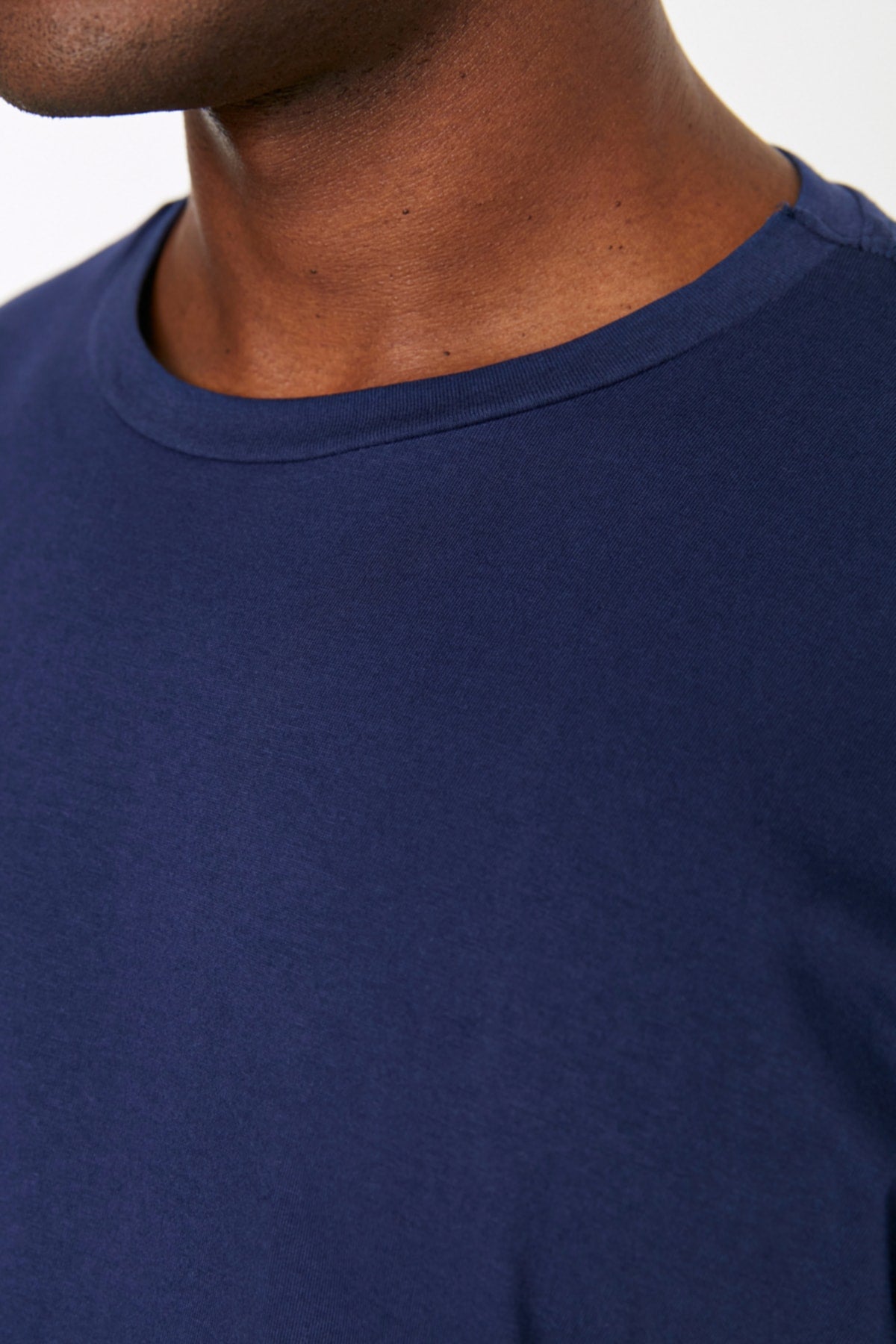 Navy Blue Men'S Basic 100% Cotton Crew Neck Oversize Short Sleeved T-Shirt
