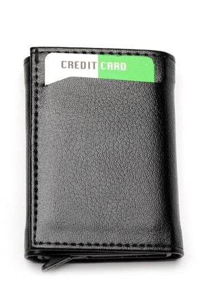 Mechanism And Quality Black Men'S Leather Wallet Unisex