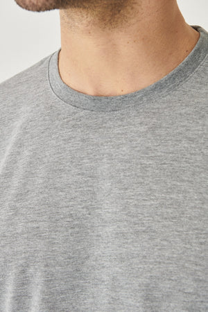 Men'S Dark Gray Cotton Slim Fit Slim Fit Crew Neck Short Sleeved T-Shirt