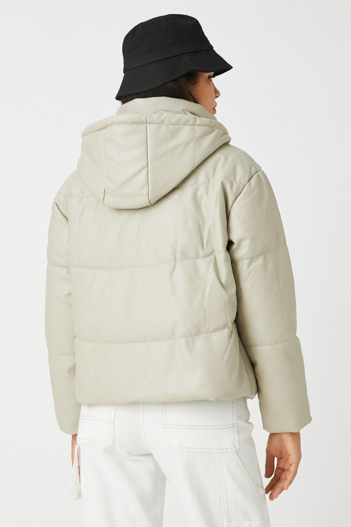 Women's Beige Jacket 3WAL20018IW - Swordslife