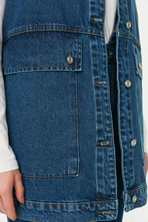 Dark Blue Shirt Collar Jacket - Swordslife