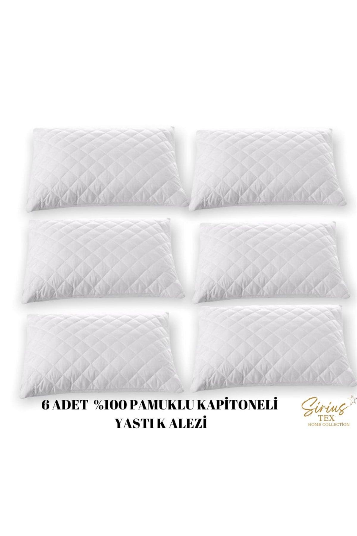 6 Pieces Quilted Zippered White Color Pillow Protector Mattress 50x70 Cm - Swordslife