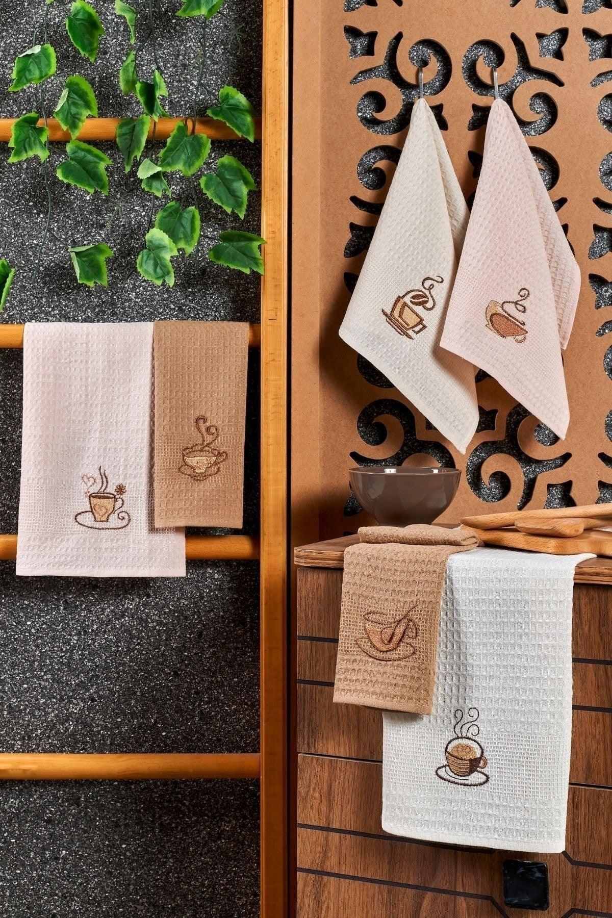 6 Pcs Kitchen Towel Coffee Set 40x60