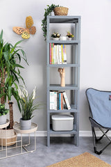 6 Tiers Plastic Shelving Unit Kitchen Shelf Bathroom Shelf Balcony Shelf Bathroom Organizer Bookshelf Gray - Swordslife