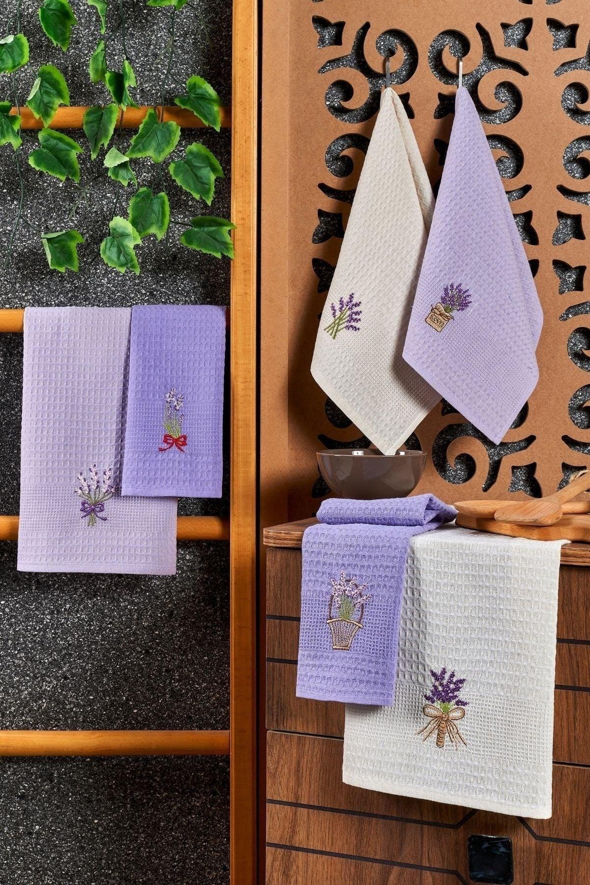 Lavender Set of 6 Kitchen Drying Wipes 40x60 - Swordslife