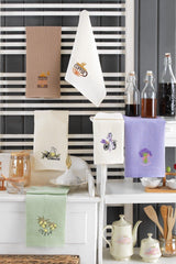 6 Pcs Embroidered Kitchen Towel Set 40x60 Cm