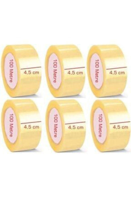 6 Pieces 100 Meters Acrylic Packing Tape 45mmx100