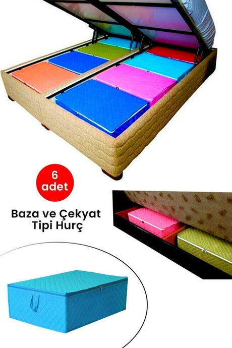 6 Pieces Base And Sofa Bed Type Storage Bag 64 X 45 X 22 Cm. - Swordslife