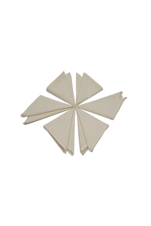 6 Pieces Cream Colored Cloth Service-Presentation Napkin 1st Quality Duck Linen Fabric (MORDER-FREE FABRIC) 33x33 Cm - Swordslife