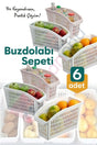 6 Pcs Gondola Refrigerator Organizer Vegetables