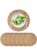 6 Pieces Handmade Luxury Knitted Straw Bamboo Placemat Cover Table - Swordslife