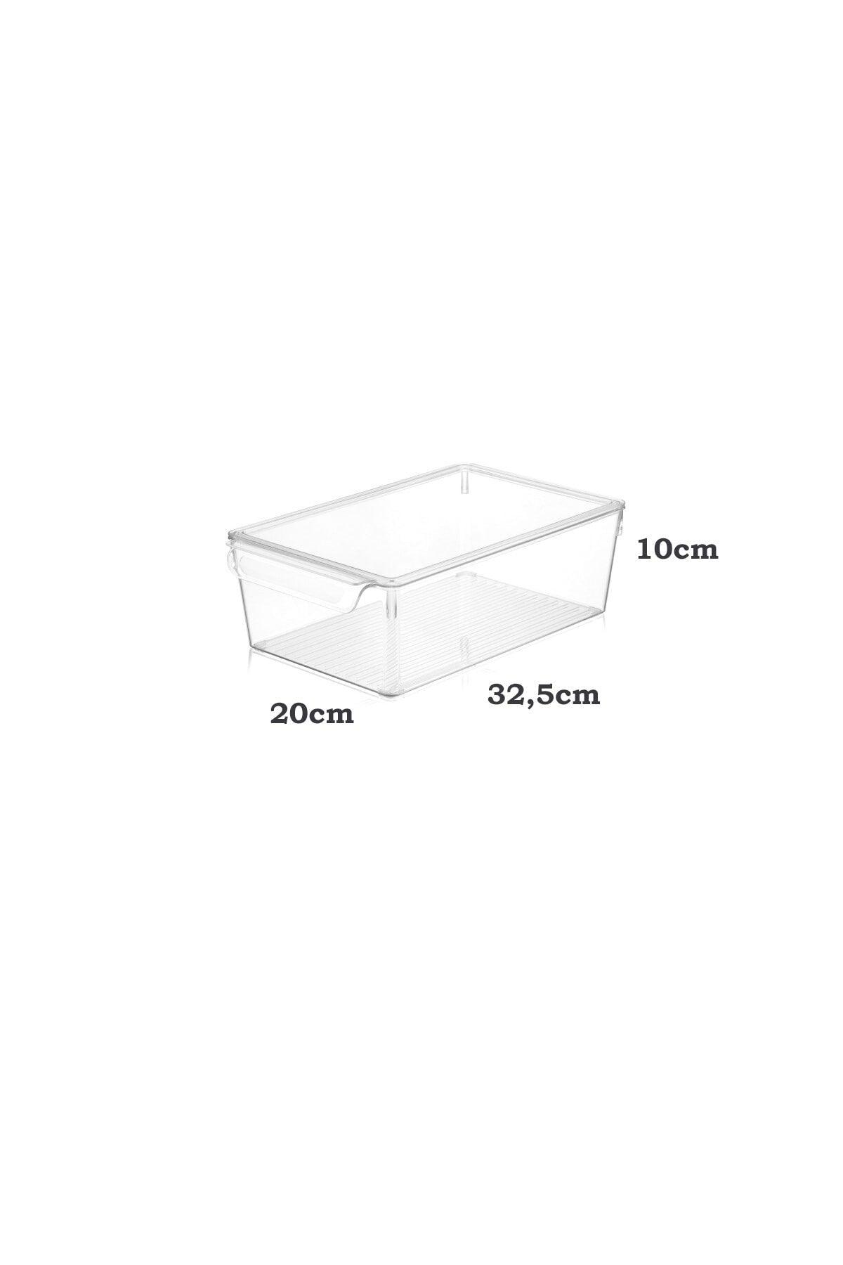 6 Pcs Transparent With Stackable Lids