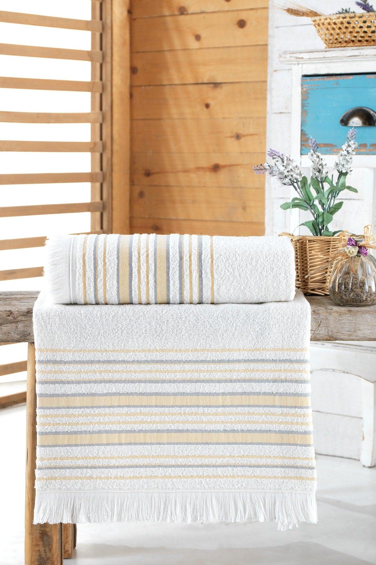 Odin Jacquard Fringed Bath Towel Set of 2 - Swordslife