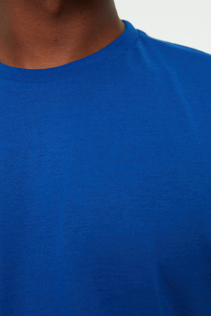 Saks Men'S Basic Crew Neck Oversize Short Sleeved T-Shirt