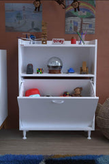 76 X 90 cm Esila Baby Room Cabinet Toy Cabinet with Basket - Swordslife