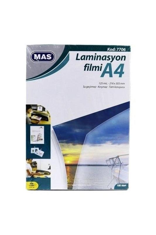 7706 Lamination Film Glossy A4 125 Mic 100 Pcs