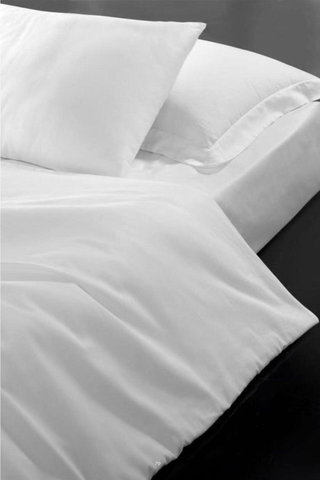 82 Wire % Organic Cotton Satin Plain Double Duvet Cover Set Hotel Type Luxury Series - Swordslife