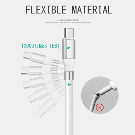 New Magic Rope Magnetic Absorption Data Cable TPE Magnetic Fast Charging Cable For Type-c Retractable Easy Storage - Swordslife