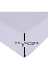 90x200 35 cm Height Elastic Luxury Combed Cotton Linen Lila Luxury Fitted Sheet Cotton - Swordslife