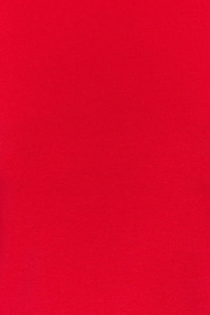 Red Low Back Crop Cotton Stretch Knitted Blouse TWOSS23BZ00912 - Swordslife