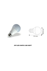 9w Led Bulb Daylight 100 Pcs 750lm